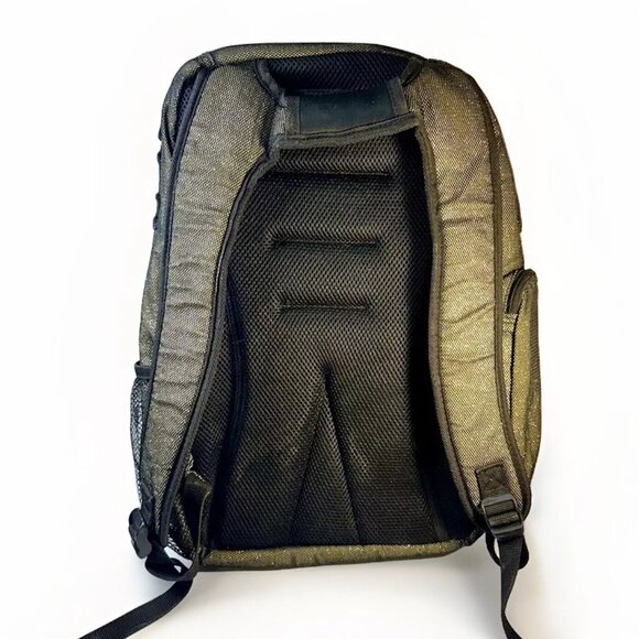 Varsity Gold Black Sparkle Glitter & Mesh Backpack main image 6